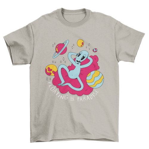 Chilling alien t-shirt